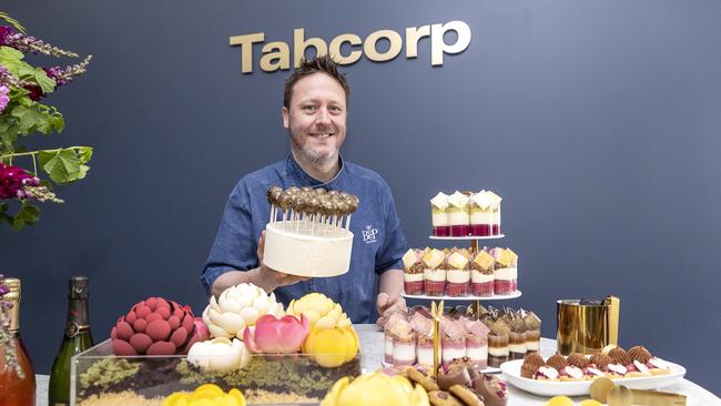 Darren Purchese and his treats at the Melbourne Cup Carnival in Melbourne, Australia, Wednesday, October 31, 2018. Picture: AAP