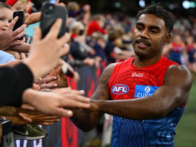 Kysaiah Pickett after the win. Picture: Getty Images