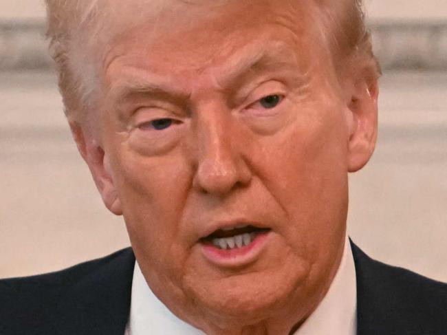 US President Donald Trump speaks at the Governors Working Session in the State Dining Room of the White House in Washington, DC, on February 21, 2025. (Photo by Jim WATSON / AFP)