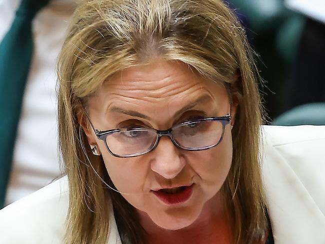 MELBOURNE, AUSTRALIA - NCA NewsWire Photos NOVEMBER 30, 2023 : Victorian Parliament question time during the last sitting day of the year. Premier Jacinta Allan on her feet. Picture: NCA NewsWire / Ian Currie