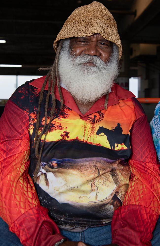 Norman Rosas at the NTFL Buffaloes' vs side the Essendon Bombers, TIO Darwin. Picture: Pema Tamang Pakhrin