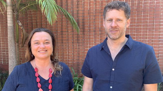 Sarah Ndiaye and Michael Lyon outside the Byron Shire Council chambers in Mullumbimby. Picture: File