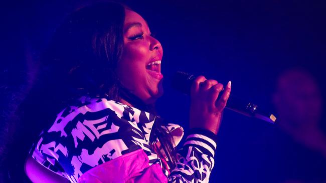 American rap singer Lizzo performing at Fox FM beach party in St Kilda. Picture : Ian Currie