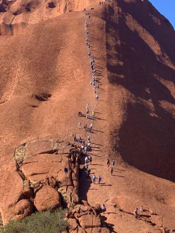 Many people still climb Uluru