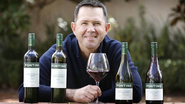 Former Australian cricket captain Ricky Ponting is now producing his own wine, under the label Ponting Wines. Picture: David Caird