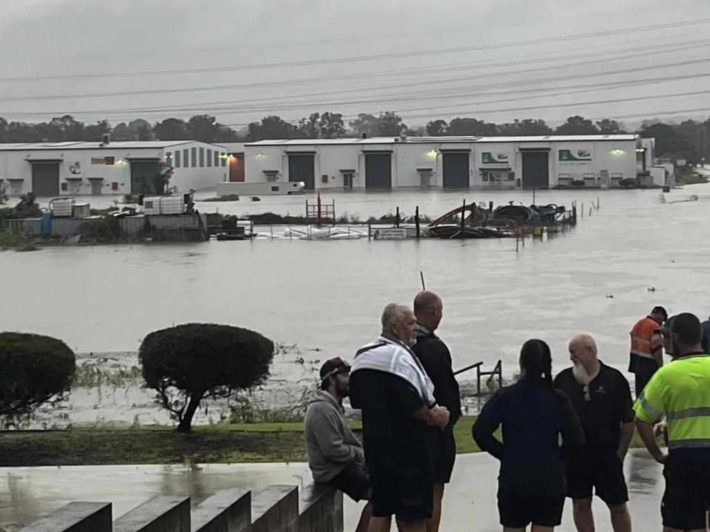 Flooding at Leitchs Rd, Brendale, north of Brisbane. Picture: Facebook/Tony Webby Webb