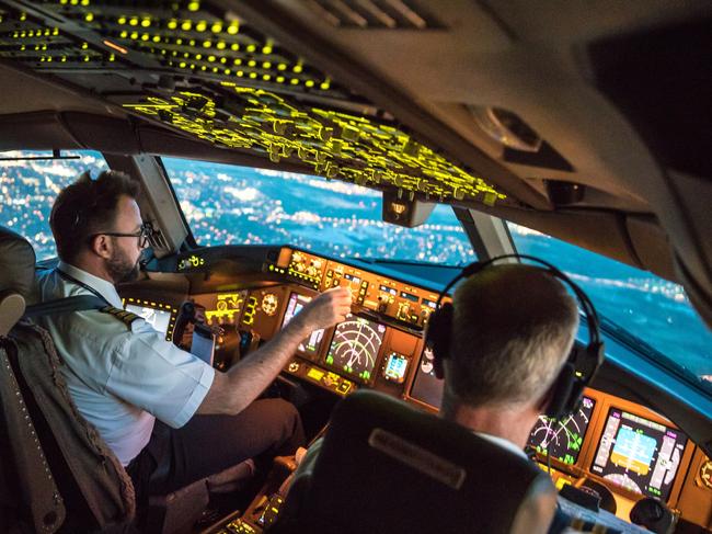 Generic photo showing pilots in a plane cockpit. Picture: iStock