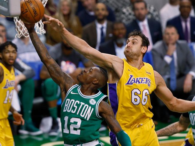 Bogut missed the majority of the Lakers’ season through injury.