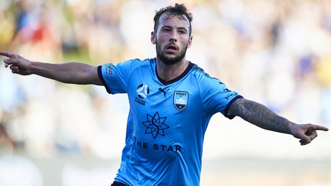 Sydney FC striker Adam Le Fondre tops the A-League goalscoring charts. Picture: Getty Images 