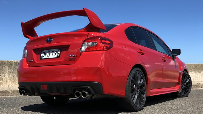 The Subaru’s sedan body is less practical than a hatch. Picture: Joshua Dowling.