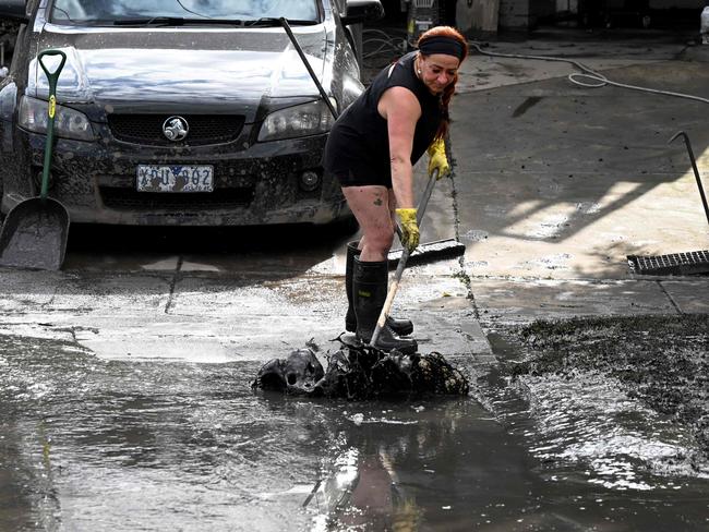 Moonee Valley municipality carting away 250,000 litres of mud. Picture: William West