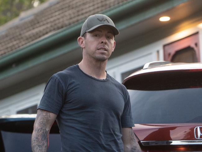 Constable Zachary Rolfe who hass been charged with the murder of Kumanjaya Walker arrives at his parents home in the Canberra suburb of Red Hill. Photograph taken by Andrew Taylor on  the 14th November 2019