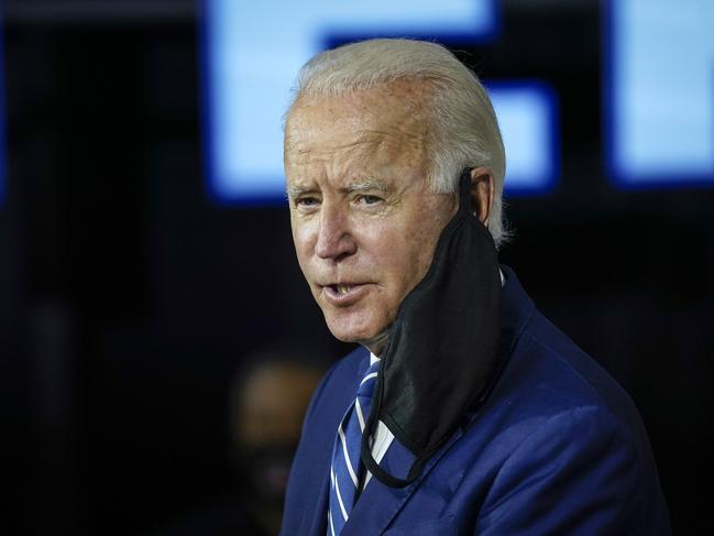 NEW CASTLE, DE - JULY 21: Democratic presidential candidate former Vice President Joe Biden speaks about economic recovery during a campaign event at Colonial Early Education Program at the Colwyck Center on July 21, 2020 in New Castle, Delaware. Biden took no questions from the press at the conclusion of the event.   Drew Angerer/Getty Images/AFP == FOR NEWSPAPERS, INTERNET, TELCOS & TELEVISION USE ONLY ==