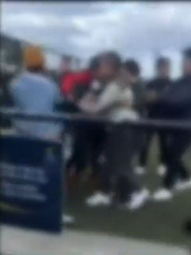 The fight happened at about 6pm on Saturday. Picture: 9 News
