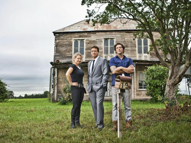 Shaynna Blaze, Andrew Winter and Charlie Albone in the Selling Houses Australia Extreme era. Picture: Foxtel