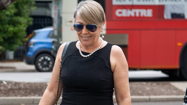 Suzi Milgate faces the Darwin Local Court after an alleged attack on Chief Minister Natasha Fyles at the Nightcliff Markets last September. Picture: Pema Tamang Pakhrin