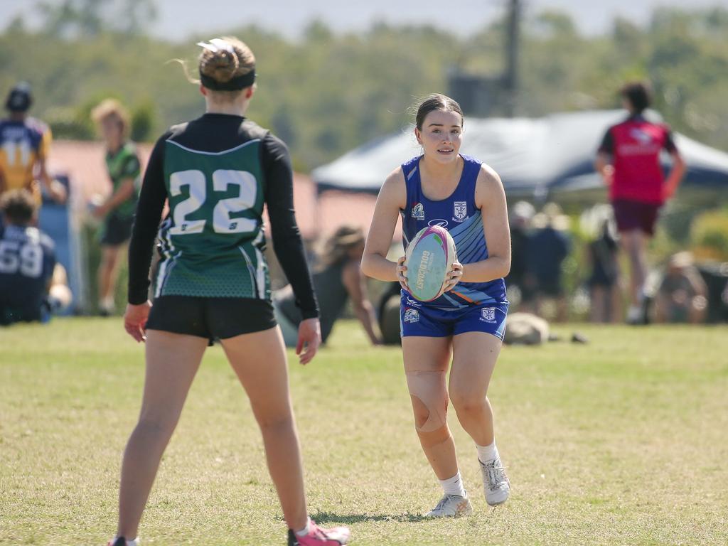 Windaroo Valley V St Margaret Marysat the 2024 Gold Coast Titans All Schools Touch Football Picture: Glenn Campbell