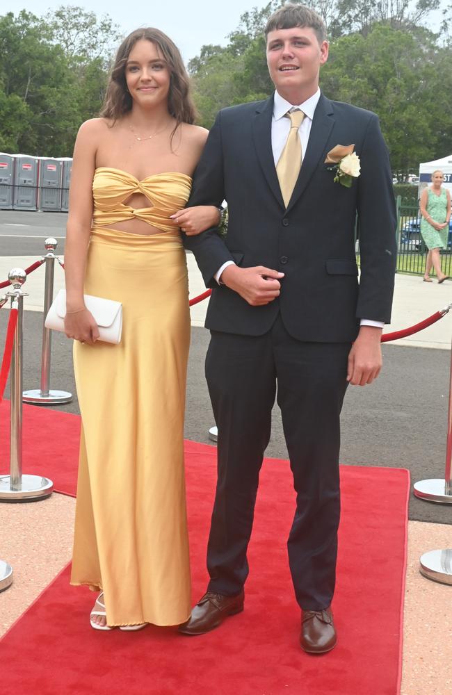 April Romagnoli and Hudson Horne at Pacific Lutheran College's 2023 formal. Picture: Tegan Annett