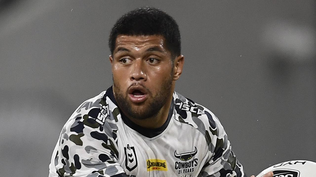 John Asiata parted ways with the Bulldogs after he refused to get vaccinated. Picture: Ian Hitchcock/Getty Images