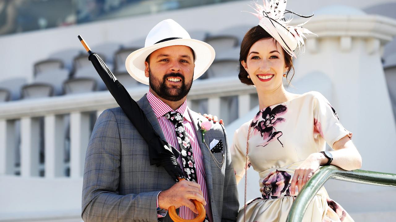 Fashions on the field from the Launceston Cup at Mowbray Racecourse. Winners of Men's and Women's Classic Race wear Marcus Dornauf, 31, of Launceston and Monique Schamm, 22, of Prospect. Picture: Zak Simmonds