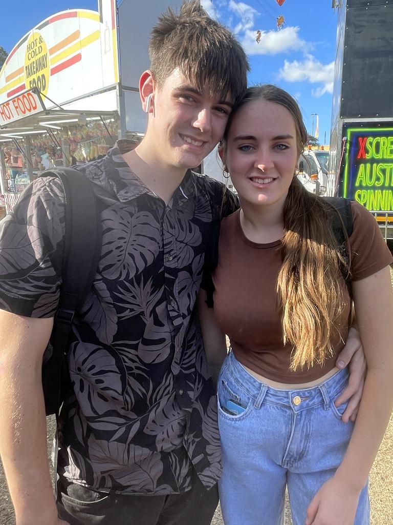 Jaden Noble and Laura Davenport enjoyed the 2023 Bundaberg Show.