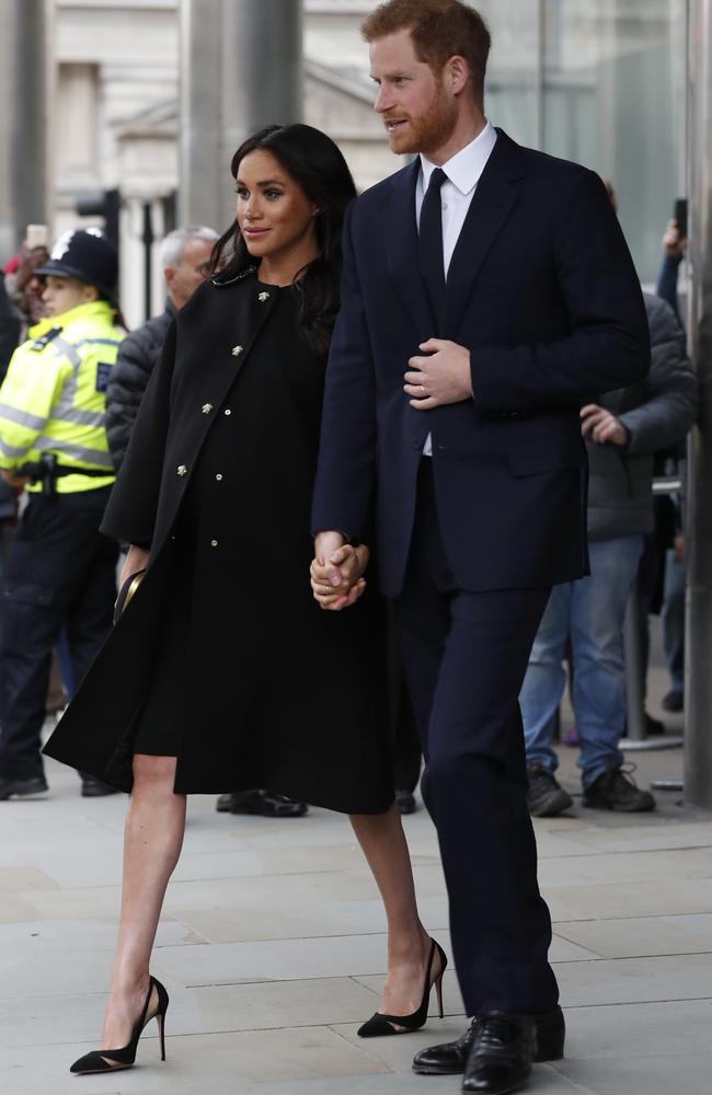 MARCH 19, 2019 - Where: London, England. Wearing: Gucci coat. Picture: Alastair Grant/AP