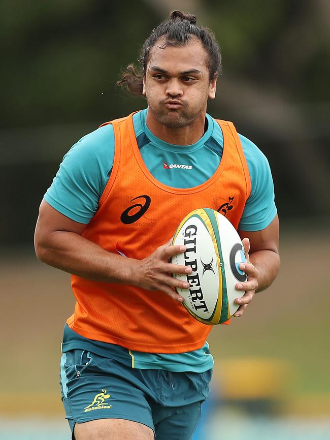 Karmichael Hunt at Wallabies training.