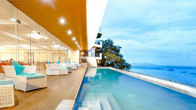 The Lake Hotel in Tagaytay, located in Cavite province, southwest of Manila, the capital of the Philippines. Supplied