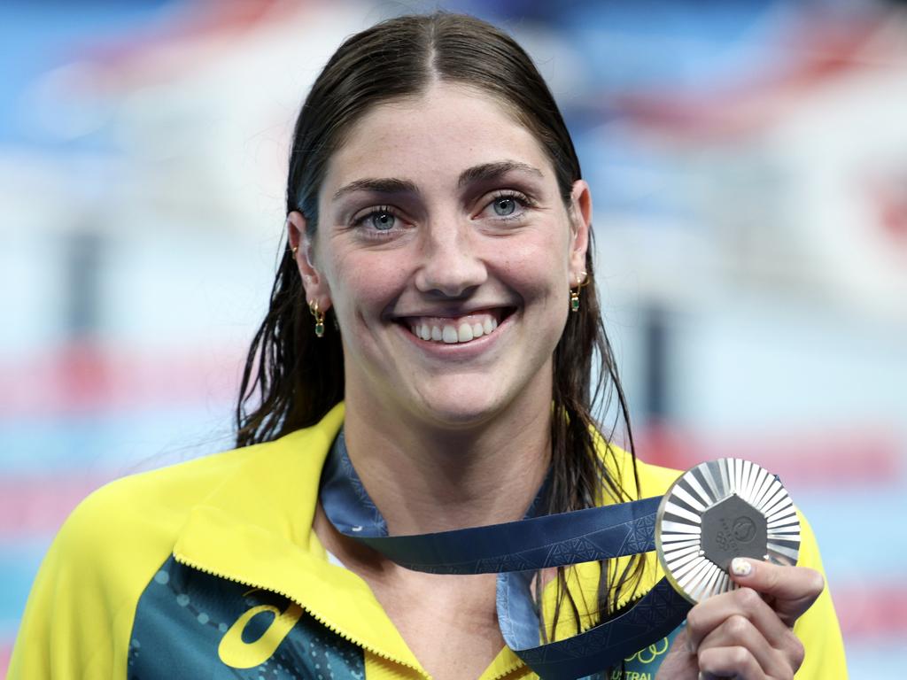 Silver medallist Meg Harris was all smiles. Picture: Adam Pretty/Getty Images