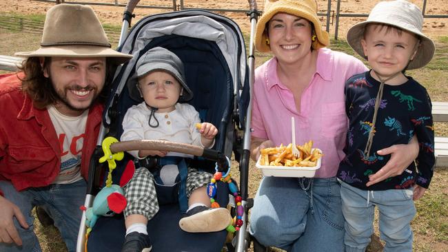 Will, Hugo, Courtney and Theo Hunter at the Heritage Bank Toowoomba Royal Show.Saturday April 20th, 2024 Picture: Bev Lacey