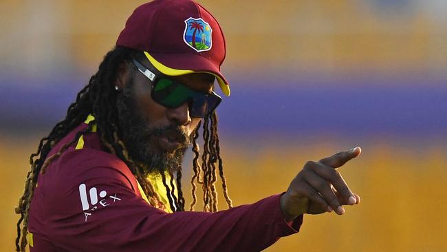 West Indies champion Chris Gayle is among a host of international stars linked with the club for its special T20 event. Photo by INDRANIL MUKHERJEE/AFP