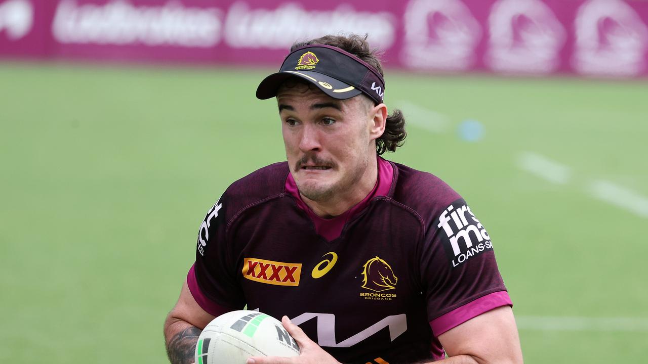 BRISBANE BRONCOS NRL Media Conference and training. Kobe Hetherington. Picture: NIGEL HALLETT