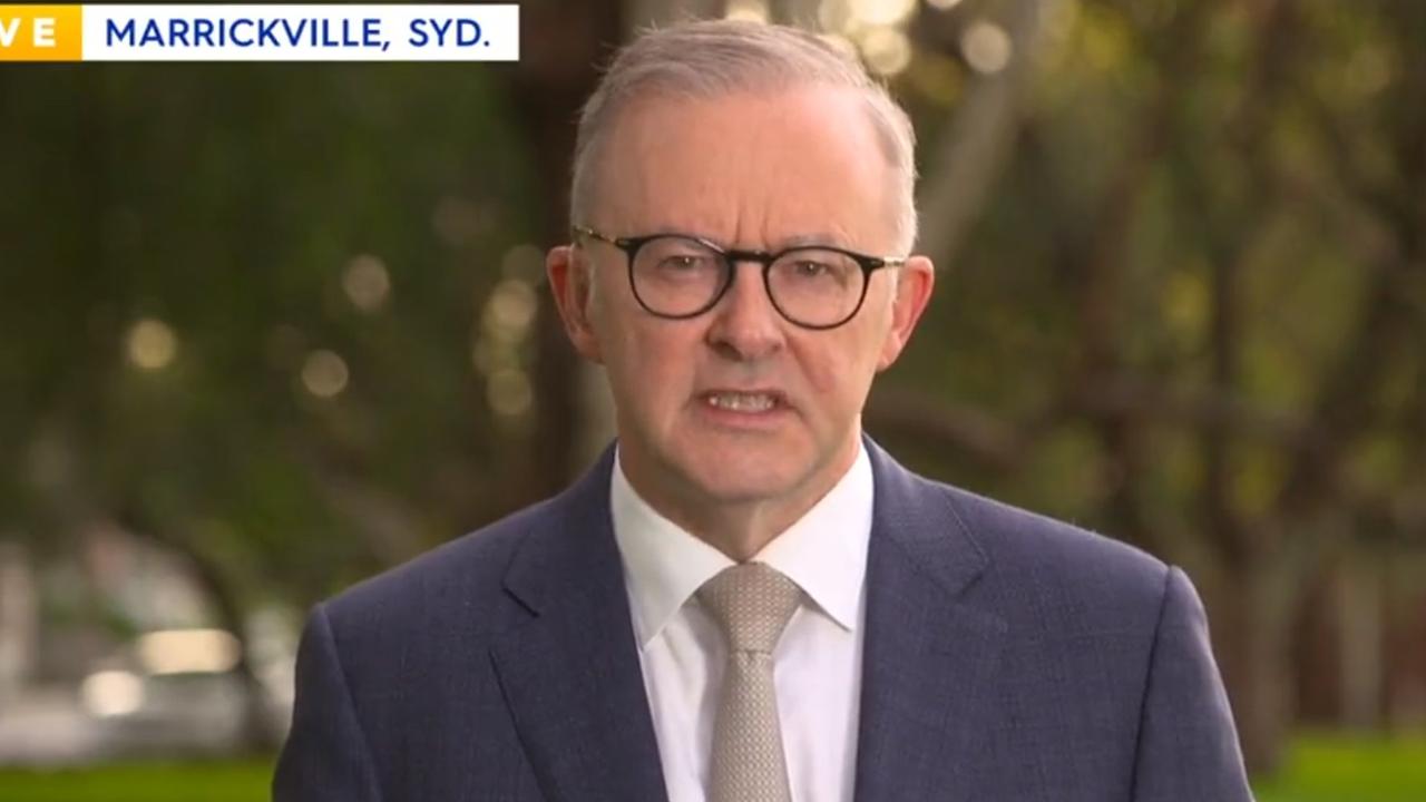 Anthony Albanese has been hammered on breakfast television over his refusal to hold an inquiry into the bullying claims of Kimberley Kitching. Picture: Nine/Today