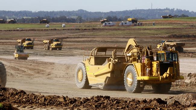 The Badgery's Creek construction site of the Western Sydney Airport. Picture: John Appleyard