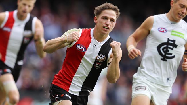 Jack Billings was outstanding against the Blues. Picture: Michael Klein