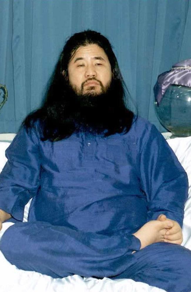 A photo taken on October 1, 1990, shows Shoko Asahara, guru of the doomsday Aum Shinrikyo cult. Picture: JiJi Press