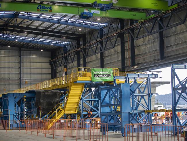 New Bridgewater Bridge concrete facility at Bridgewater. Picture: Chris Kidd