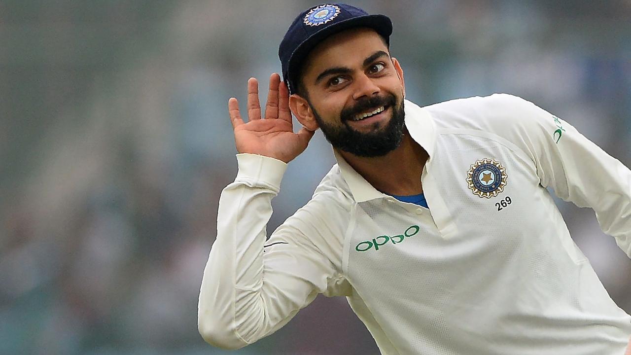 Indian team captain Virat Kohli has vowed to reciprocate if the Aussie team attempt to sledge hard. Picture: AFP PHOTO