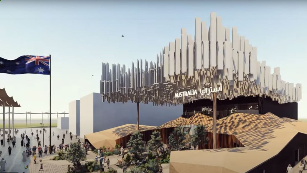 A rendering of the Australian pavilion at Expo 2020 in Dubai this year.