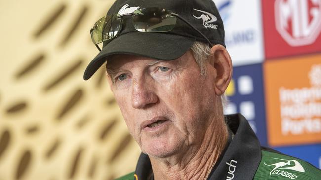 South Sydney coach Wayne Bennett at press conference.  Photo Jeremy Piper