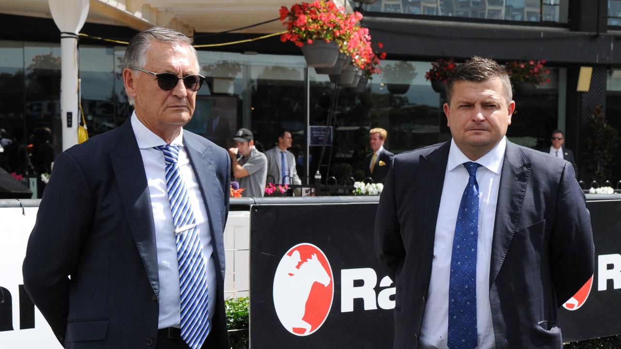 Trainers Peter (left) and Paul Snowden can claim the first two-year-old features of the season, the Gimcrack Stakes and Breeders’ Plate, at Randwick. Picture: AAP Image