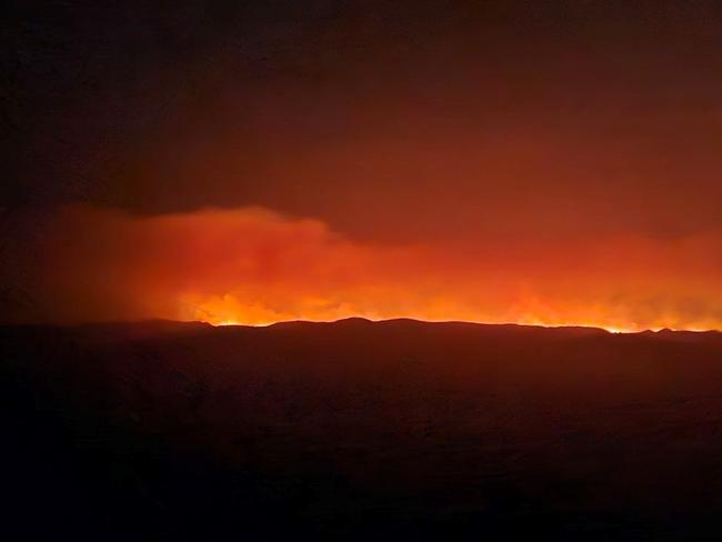 Alice Springs residents woke to hazy conditions on Monday as a number of bushfires burn around the town. Picture: St John NT/Facebook