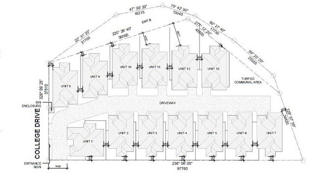 Site plan by CEADS for the 13 units on College Drive, Norman Gardens.