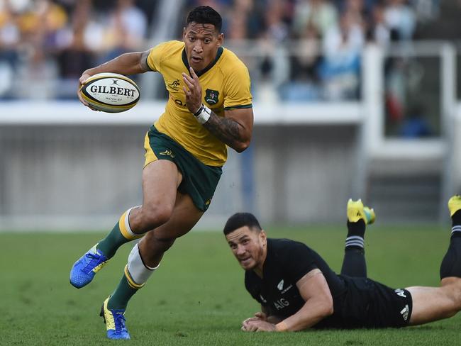 Israel Folau in his playing days for the Wallabies. Picture: Getty