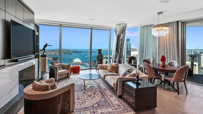 A luxury apartment in the One Barangaroo tower is on the market for $21m.