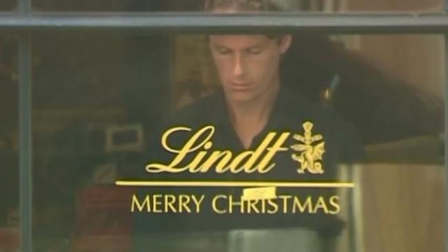 Lindt cafe siege victim Tori Johnson at the window of the Cafe. Picture Channel 7