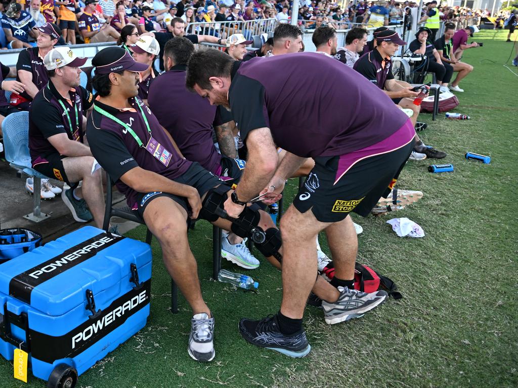 Brendan Piakura is expected to play in round one despite picking up a knee injury during the trial in Mackay. Picture: NRL Photos