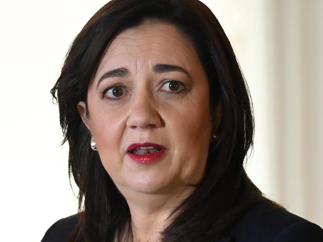 BRISBANE, AUSTRALIA, NewsWire Photos AUGUST 20, 2020 Queensland Premier Annastacia palaszczuk speaks at a press conference at Parliament House in Brisbane. The Queensland Youth Detention Centre is in lockdown after a female worker tested positive to COVID-19 after worked five shifts while sick.Picture: NCA NewWire / Dan Peled