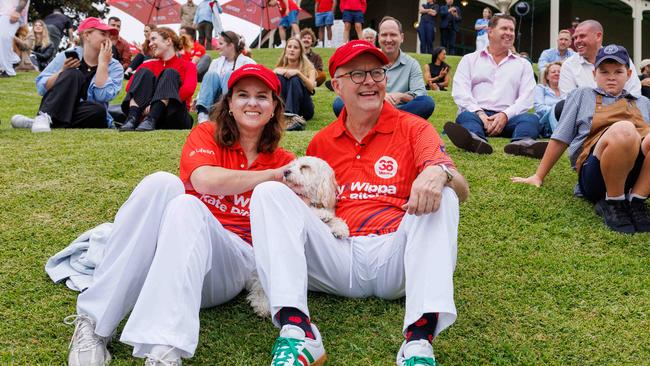 Raygun with Prime Minister Anthony Albanese at Kirribilli House last month. Picture: Justin Lloyd.