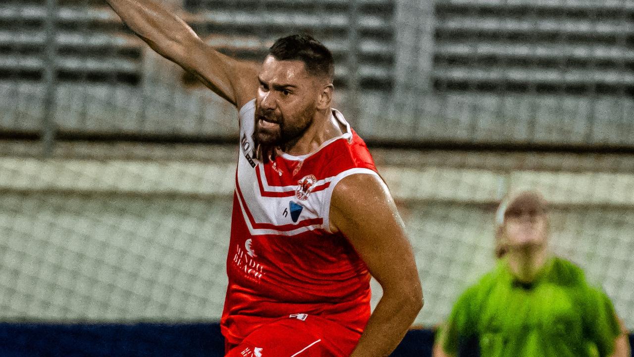 Arnold Kirby was best on ground in the major semi-final against Southern Districts. Picture: Celina Whan / AFLNT Media